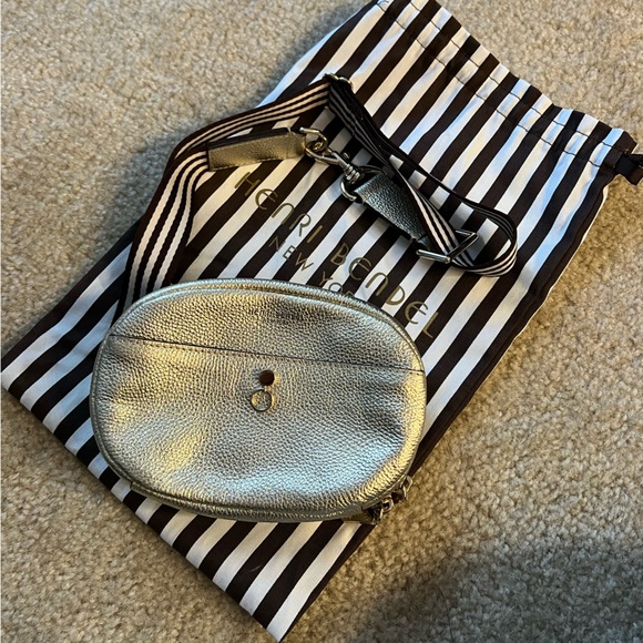 Henri Bendel About Town Belt Bag Fanny Pack in Gold with Dust Bag